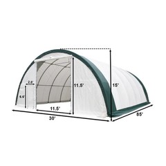 30’x85’x15′ Single Truss Storage Shelter 26oz PE Fabric Hoop Building