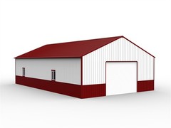 51x31FT Metal Barn Garage w/ Electric Roll-Up Door for Farm & Industrial Storage