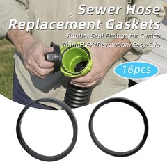 16pcs RV Sewer Hose Replacement Gaskets – Equivalent to 39834 – Rubber Seal…