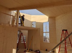 2240 SQ.FT ECO SOLID TIMBER AIRTIGHT PANEL HOUSE KIT. MASS WOOD CLT HOME, PREFAB