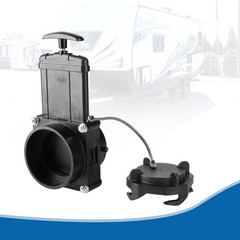RV Gate Valve 3-Inch Hub to Lug with Cap Glue on 3″ PVC Black+Others