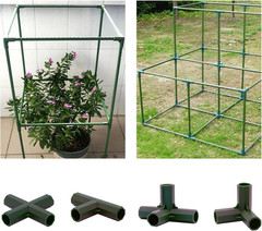 16PC Heavy Duty Greenhouse Frame Connectors for Grape Trellis & Gardening