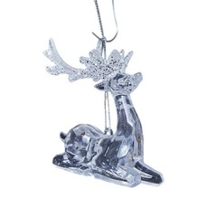 Glittering Deer Snowflake Butterfly Hanging Ornament For Holiday Tree Decoration