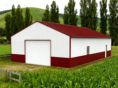 51x31FT Metal Barn Garage w/ Electric Roll-Up Door for Farm & Industrial Storage