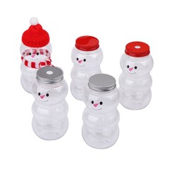500ML Christmas Snowman Water Bottle Milk Tea Coffee Juice Portable Drinking Cup
