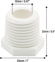 12 PCS Water Heater Drain Plug, 1/2 Inch NPT White Plastic