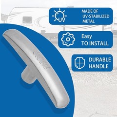 RV Waste Water Valve Handles Replacement Fit for 1 1/2″，2” and 2 Pack, Silver
