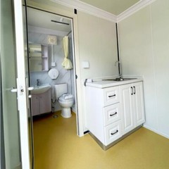 7ftx20ft Portable Office w/ Bathroom Steel Frame Double-Glazed Openable Windows
