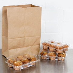 Large Paper Grocery Bags, 12X7X17 Kraft Brown Heavy Duty Barrel Sack 57 Lbs ,Gro