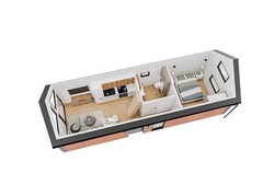 Tiny house, mobile holiday home with equipment