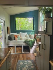 Tiny Home on Wheels, 8×24 Trailer with Hookups, Sleeping Loft