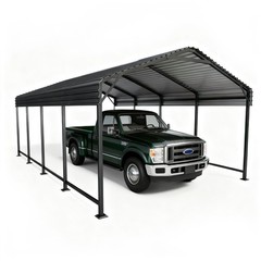 PABIMIA 12×20 FT Heavy-Duty Metal Carport, Outdoor Galvanized Steel Shelter