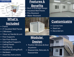 Modular Building KIT – Home Office Storage Commercial Residential Use IN STOCK
