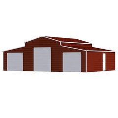 42x30FT Metal Garage Outdoor Storage Shed Heavy Duty Galvanized Steel Barn Farm