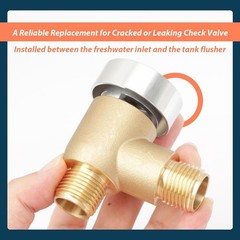 Upgraded Brass RV Vacuum Breaker Check Valve, 571-VAC-CHK-A Camper 0.5 inches