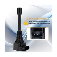 4Pcs UF549 Ignition Coil Pack and 9029 Iridium Spark Plug Compatible with Nis…