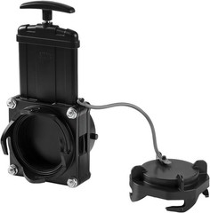 Short Bayonet Hook Twist-On Waste Valve RV Gate 4×9.5×4 inches, Black