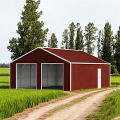 33′ x 25′ x 14′ Outdoor Storage Shed Reinforced Steel Structure Barn Car Garage