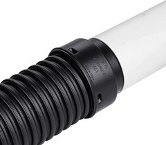 451 HDPE Corrugated Adapter 4-Inch for Sewer & Drain Pipe Connections Black
