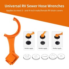 Wogomz 2 PCS RV Sewer Hose Wrench, Multi-Purpose Fitting Orange