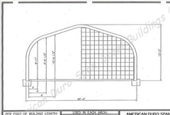 25x42x13 Engineered Steel Building Kit | DuroSPAN Clear-Span Arch Open DIY Ends