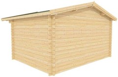 Bristhol 13×11 garden shed – natural wood prefab shed kit