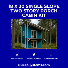 CALIFORNIA FIRE RESISTANT 30 X 40 GALVANIZED STEEL CABIN KIT OR HOME KIT