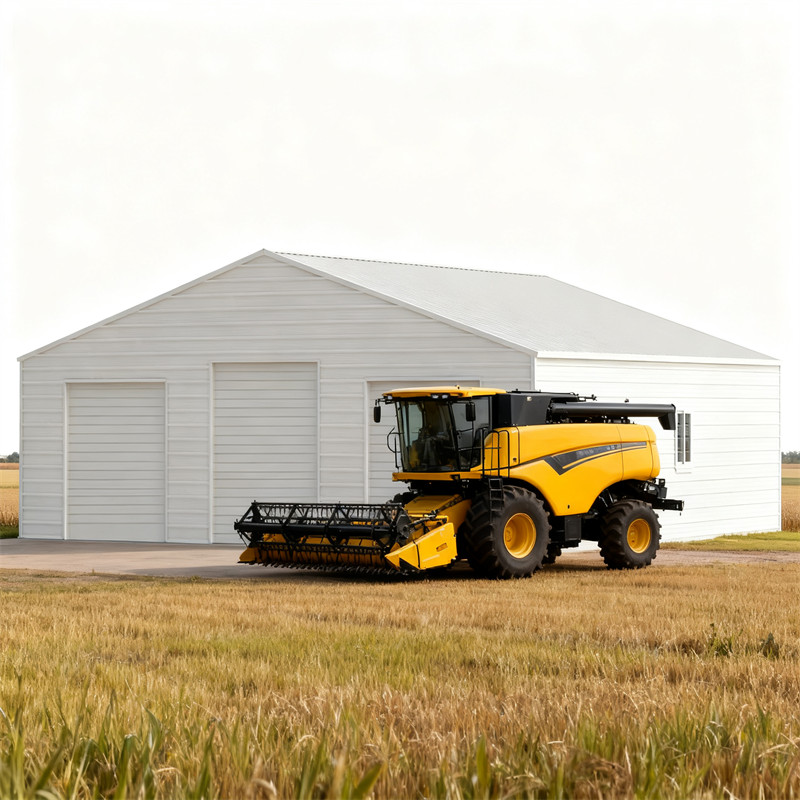 39’x39’x15′ Metal Barn Heavy Duty Steel Building w/ 3 Rolling Doors Storage Shed