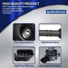 IgnitionDoctor Ignition Coil and Double Iridium Spark Plug Pack of 6 – Compat…