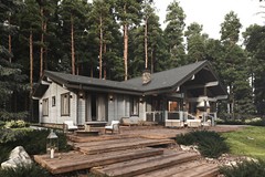 LUXURY PREFABRICATED LOG CABIN HOME KIT 3476 ft² / 323m² – DISCOUNT CARD 3% off
