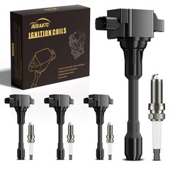 Ignition Coil Pack and Iridium Spark Plug for 2007-2019 Nissan Altima Cube Ro…