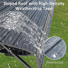 20×20 FT Heavy Duty Metal Carport Canopy for Cars, Trucks, Boats – Gray