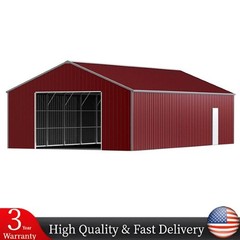 46x25x15FT Heavy-Duty Metal Garage Barn Shed Reinforced Steel Carport 1150 sq.ft