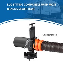 RV Gate Valve 3-Inch Hub to Lug with Cap Glue on 3″ PVC Black+Others