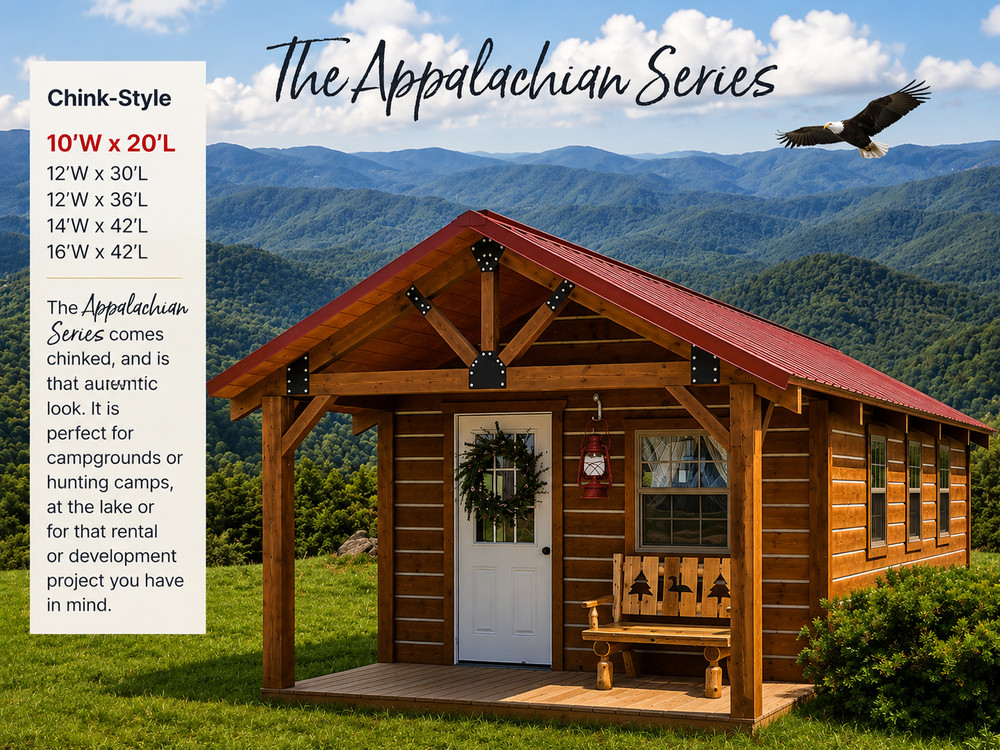 Log Cabin Kit 10′ x 30′ *** SHIPPING NATIONWIDE *** The Appalachian Series