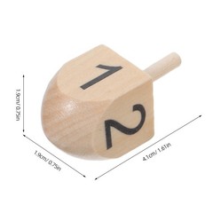 10 Pcs Festive Wooden Top Dreidel Paint Blank Ornaments for Crafting