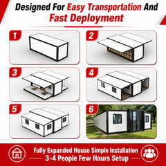 20x19FT Modern Luxury Mobile Expandable Prefab Container Tiny House Korejetmetal