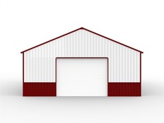 51x31FT Metal Barn Garage w/ Electric Roll-Up Door for Farm & Industrial Storage