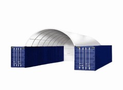 20×40 Container Shelter Canopy & Back Panel* 11oz PE – Industrial Storage