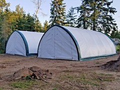 20x30x12 Canvas Fabric Building Shelter w/ Metal Frame, Camper, Boat Storage NEW