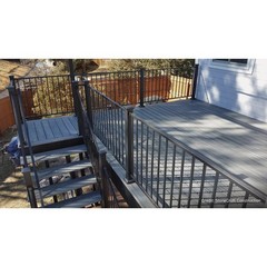 Fortress Building Products Fe26 Black Sand Galvanized Steel Simplified Stair