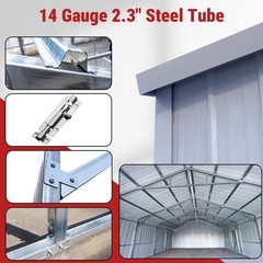 33’x 25’x 14′ Metal Car Garage/Outdoor Storage Shed/Heavy-Duty Steel Barn White