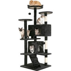 Multi-Level Cat Tree Tower Condo with Sisal Scratching Posts Plush Perches