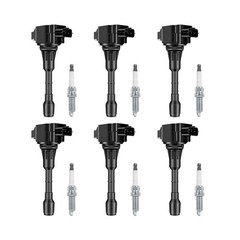 Set of 6 Ignition Coil Packs and Iridium Spark Plug Compatible with… Fast Ship