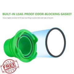 RV Sewer Hose Adapter Coupler for Camper Hoses Dump Station Inlets