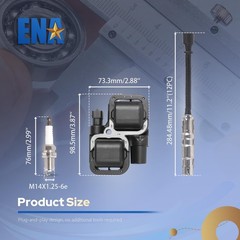 ENA Set of 6 Ignition Coil with 12 Iridium Spark Plug and Wire Set Compatible…