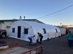 TENT All weather Steel Frame Fabric Quonset 22′ X 40′ X 10’5″ Insulated