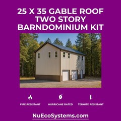 ADU KIT 30′ x 24′ x 19′ Tall Lightweight Galvanized Steel Garage & Apartment