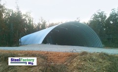 Steel Q55x200x19 Quonset Barn Farm Hay & Grain Storage Livestock Horse Building