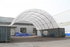 40’x40’x13′ 11 oz PE Canvas Fabric Building Shipping Container Canopy Shelter